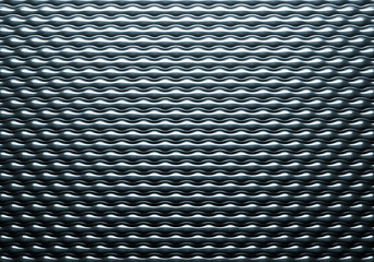 Car Grill Background with Wavy Metallic Reflective Pattern