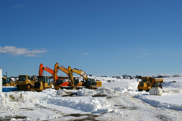 Obraz premium CHANTIER SOUS LA NEIGE ref 1389