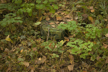Gravestone on ancient russian graveyard
