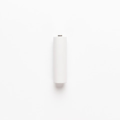 blank AA rechargeable battery over white background not isolated