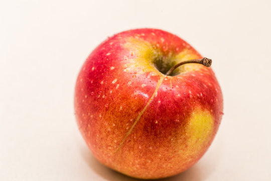 Apple on white background closeup