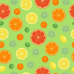 Fruits orange seamless patterns vector