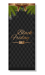 Big Christmas Sale. Black Friday background. Gold lettering on a black background. Vector illustration