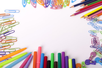Fototapeta premium Children's school supplies