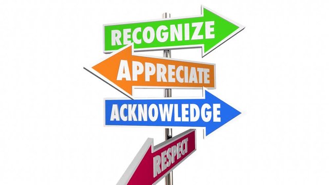 Recognize Appreciation Acknowledge Respect Signs 3d Animation
