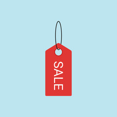 Red sale price tag - Vector