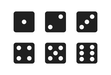 Vector isolated black dices