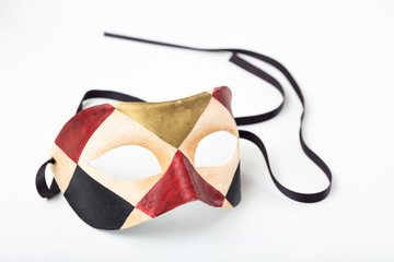 Carnival mask isolated on white background