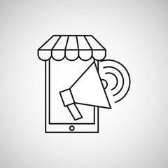 smartphone speaker ecommerce design vector illustration eps 10