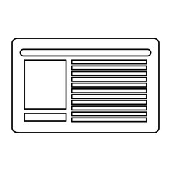 Newspaper icon. Paper news media article and communication theme. Isolated design. Vector illustration