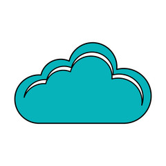 Cloud icon. Weather sky nature climate and season theme. Isolated design. Vector illustration