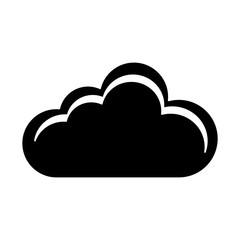 Cloud icon. Weather sky nature climate and season theme. Isolated design. Vector illustration