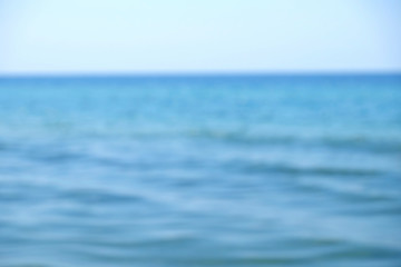 Blurred blue seascape background