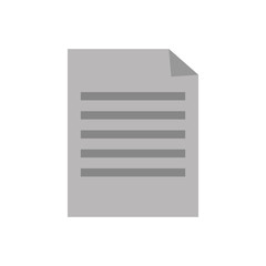 Piece of paper icon. Document data archive office and information theme. Isolated design. Vector illustration