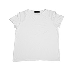 Blank light t-shirt on white background