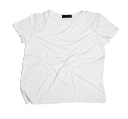 Blank light t-shirt on white background