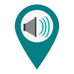 Volume icon. music sound melody and musical theme. Isolated design. Vector illustration