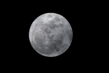 full moon detail behind clouds