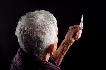 Senior woman Laxative