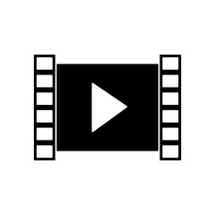 Play icon. Movie video media web and digital theme. Isolated design. Vector illustration