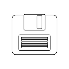 Diskette icon. Technology media data and information theme. Isolated design. Vector illustration