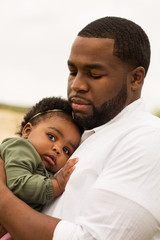 Obraz premium African American father and daughter.