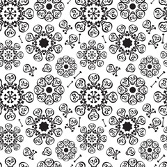 Seamless background with sculls