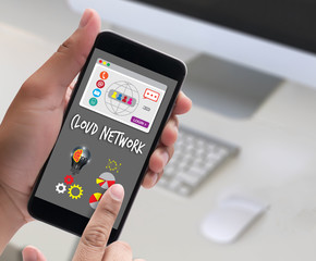 Cloud Network Communication  Globalization Cloud Computing diagr