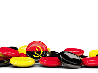 Obraz na płótnie Canvas Flag of angola, round buttons