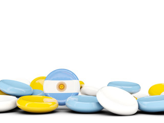 Flag of argentina, round buttons