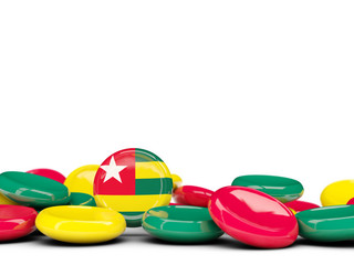Flag of togo, round buttons