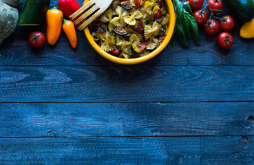 Italian pasta with vegetables