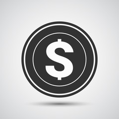 Coin icon - Vector
