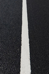 White line on the new road