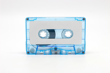 cassette tape for record sound music voice on white background