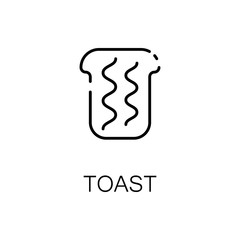 Fototapeta na wymiar Toast icon or logo for web design