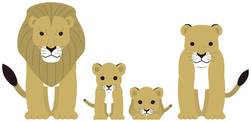 ライオンの家族