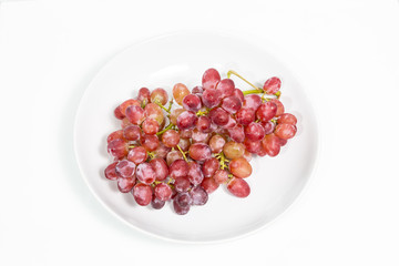 red grape isolated on white