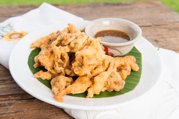 Homemade Deep Fried Mushrooms with Dipping Sauce