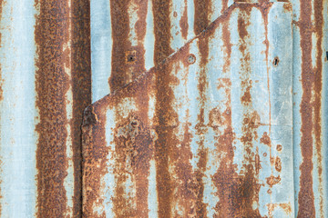 Rusty corrugated iron metal texture