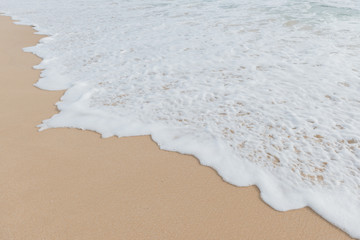 The bubble wave on the sand