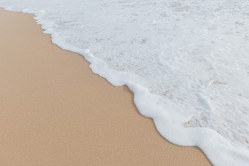 The bubble wave on the sand