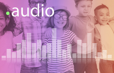 Audio Digital Equalizer Music Tunes Sound Wave Graphic Concept