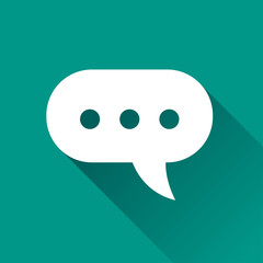 speech flat design icon