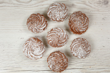 cookies on a white wooden background
