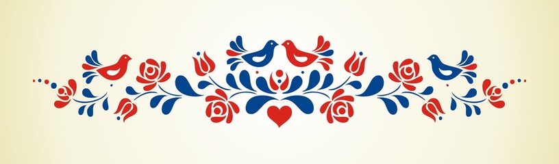 Hungarian folk vector motif 