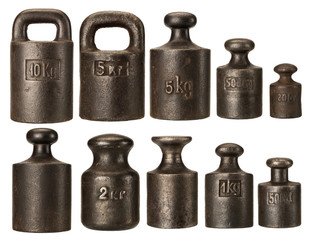 Old rusty scale weights