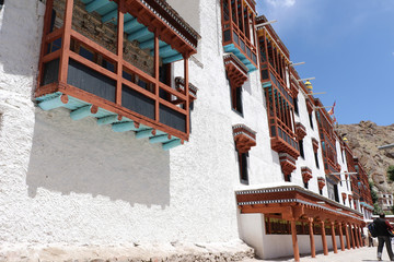 Fototapeta na wymiar Situated around 45 km from Leh, the Hemis Monastery is the most important monastery belonging to the Drupka order, was founded by Stagsang Raspa Nawang Gyatso in 1630.
