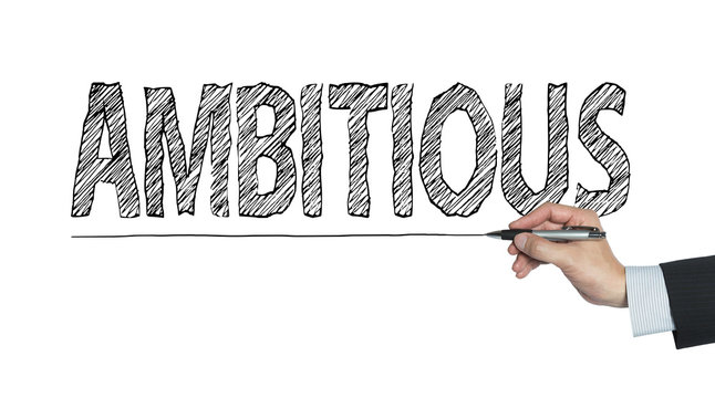 ambitious written by hand