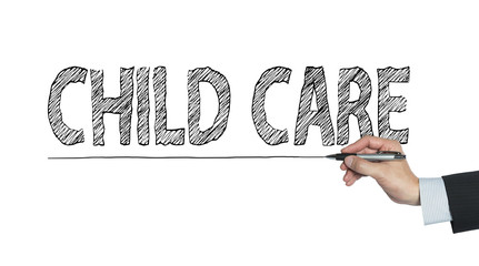 child care written by hand